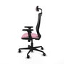 PIQUERAS Y CRESPO Silla de oficina Mardos con mecanismo Sincro, Rosa y Negro