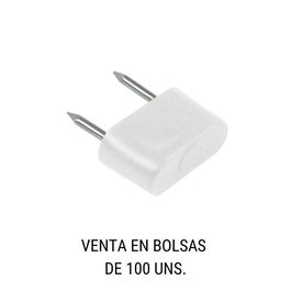 Herrajes Alk Tope Dos Puntas Chad Blanco (100U)