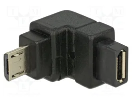 DeLOCK Adaptador USB 2.0 Micro-B macho a Micro-B hembra angulado inferior