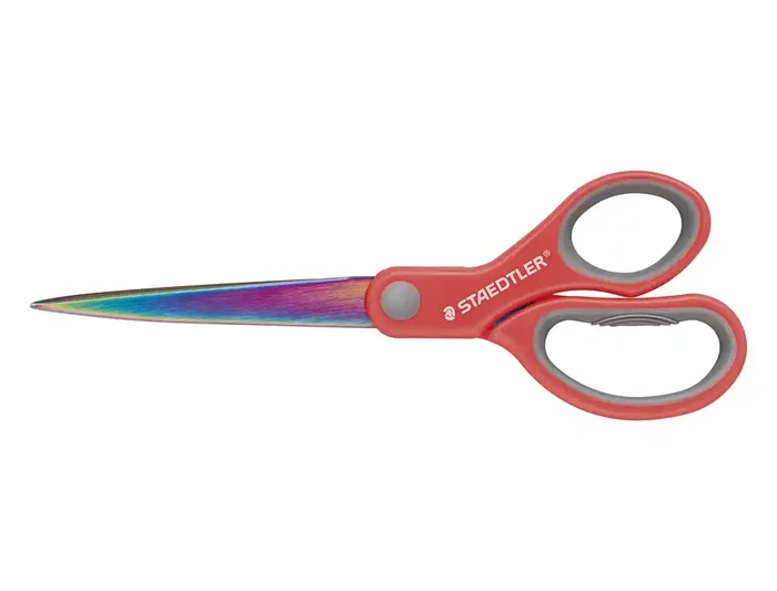 Staedtler Norix 965 - Tijeras de acero inoxidable con mango ergonómico, longitud 21 cm - Para uso escolar y oficina