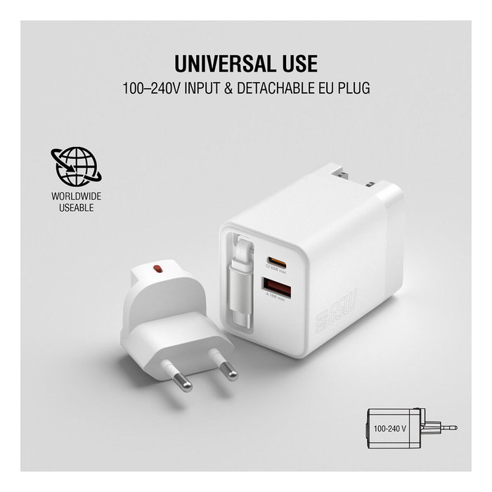 Cargador 4smarts 541065 de dispositivo móvil universal blanco corriente alterna carga rápida interior