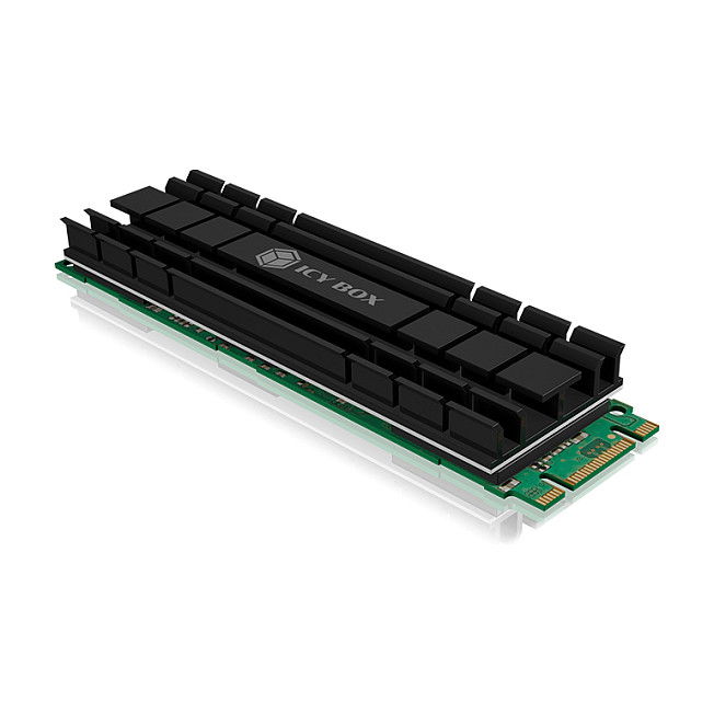 ICY BOX IB-M2HS-701 Disipador Térmico / Radiador para SSD M.2 2280 NVMe, Negro, Compatible con PS5