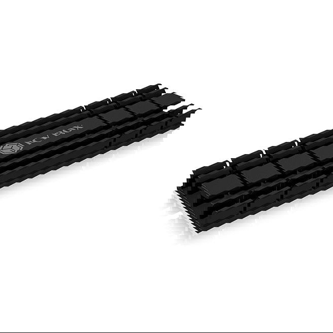 ICY BOX IB-M2HS-701 Disipador Térmico / Radiador para SSD M.2 2280 NVMe, Negro, Compatible con PS5