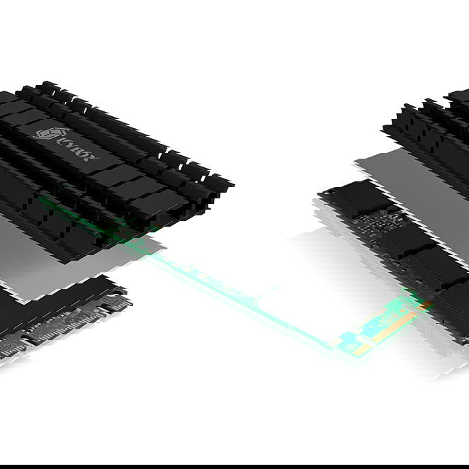ICY BOX IB-M2HS-701 Disipador Térmico / Radiador para SSD M.2 2280 NVMe, Negro, Compatible con PS5