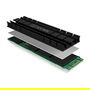 ICY BOX IB-M2HS-701 Disipador Térmico / Radiador para SSD M.2 2280 NVMe, Negro, Compatible con PS5
