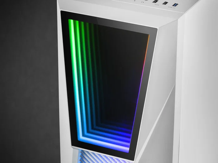 Mars Gaming Caja Ordenador MC777W Blanco Semitorre ATX Cristal Templado RGB