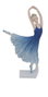 DKD Home Decor Figura de Bailarina Azul en Resina
