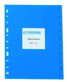 Indice Iberplas Pvc Alfabetico 4º 20 Pestañas 11 Taladros