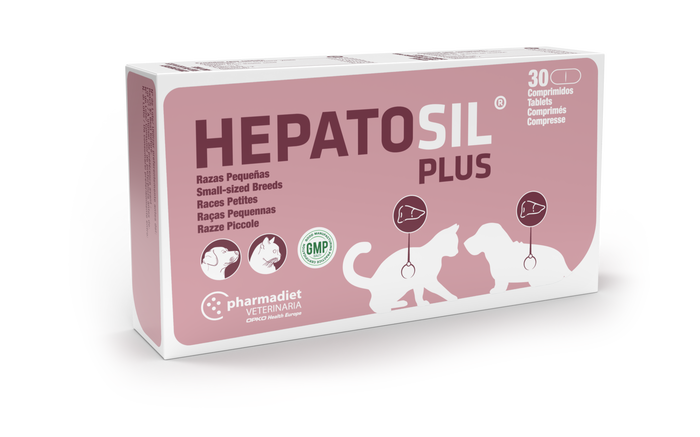 Pharmadiet Hepatosil Plus Razas Pequeñas 30 Comprimidos, Suplemento Hepático para Perros y Gatos