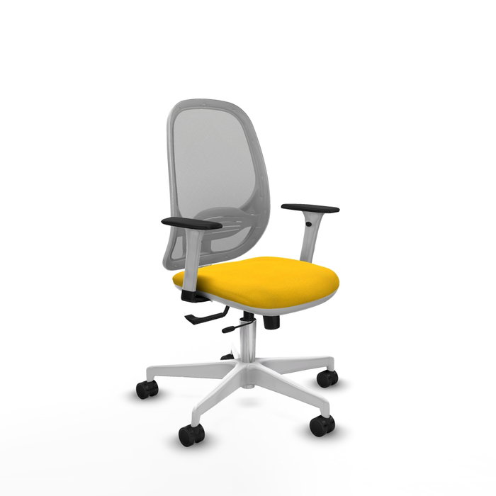 PIQUERAS Y CRESPO Silla de oficina Cilanco con mecanismo Sincro/Traslack Amarillo y Gris PIQUERAS Y CRESPO Silla de oficina Cilanco con mecanismo Sincro/Traslack Amarillo y Gris