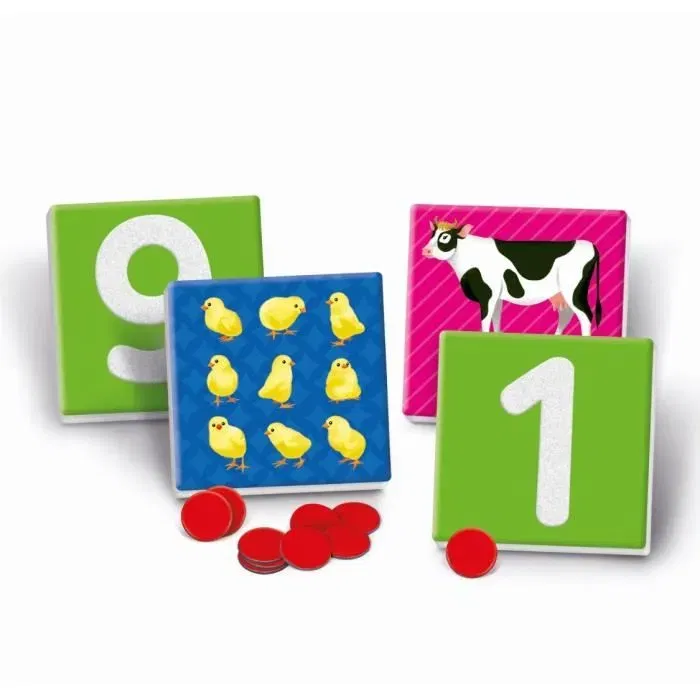 Clementoni CLE8005125527960 Montessori Números Táctiles Juego Educativo Aprendizaje Números 10 Cartas A Partir de 3 Años