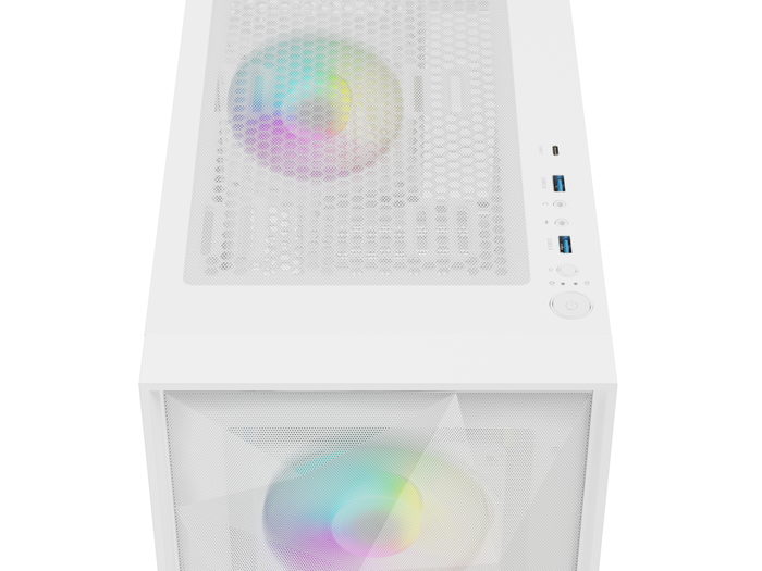 GENESIS Diaxid 605 ARGB Torre Midi Blanco Compatible con ATX, Micro ATX, Mini-ITX y Refrigeración Líquida