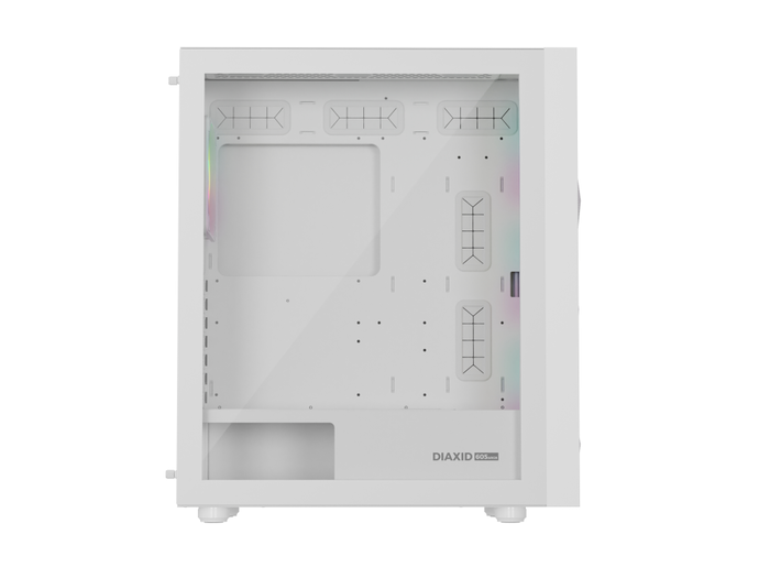 GENESIS Diaxid 605 ARGB Torre Midi Blanco Compatible con ATX, Micro ATX, Mini-ITX y Refrigeración Líquida