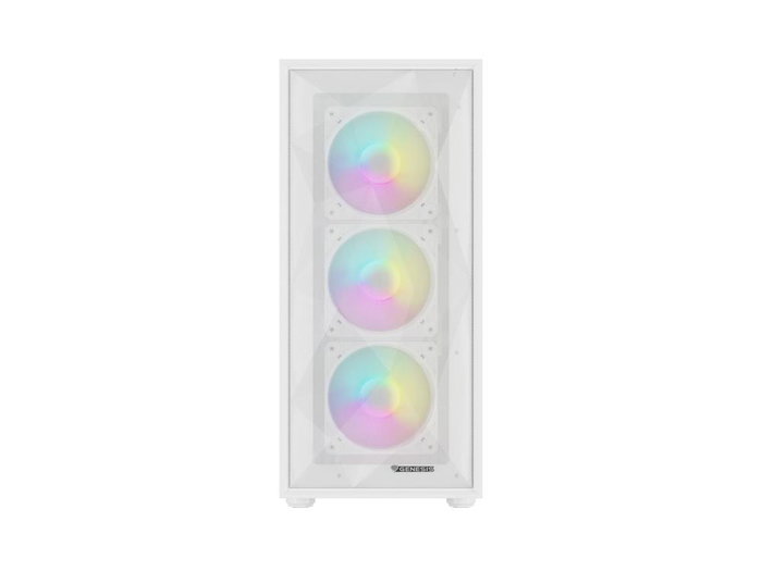 Genesis Diaxid 605 Caja Midi Tower ATX, Micro-ATX, Mini-ITX, Panel Frontal Malla, Panel Lateral Cristal Templado, Color Blanco