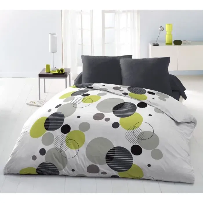 Home Linge Passion HOM3701393716901 Juego de Cama de Microfibra Gris Funda 240x260 cm + 2 Fundas de Almohada 63x63 cm
