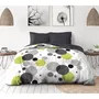 Home Linge Passion HOM3701393716901 Juego de Cama de Microfibra Gris Funda 240x260 cm + 2 Fundas de Almohada 63x63 cm