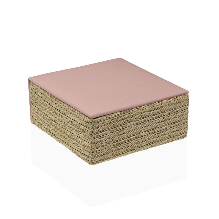 Caja-Joyero Versa Rosa Madera 15,5 x 6,8 x 15,5 cm Caja-Joyero Versa Rosa Madera 15,5 x 6,8 x 15,5 cm