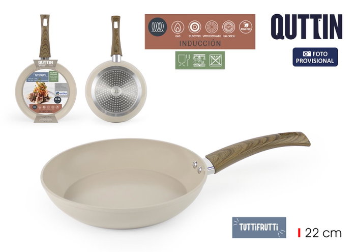 Inde Quttin Sartén Aluminio Forjado Inducción Tuttifrutti (6 Unidades) 22 cm Inde Quttin Sartén Aluminio Forjado Inducción Tuttifrutti (6 Unidades) 22 cm