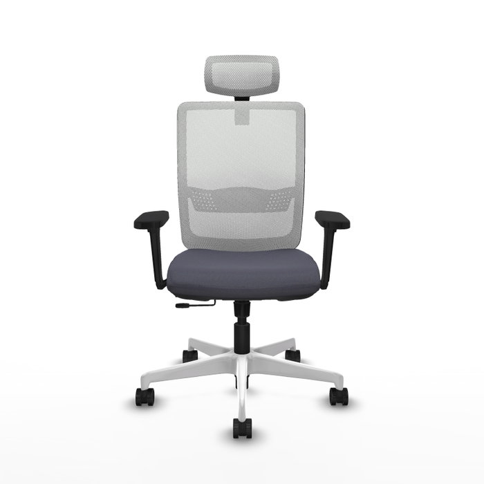 PIQUERAS Y CRESPO Silla de oficina Haches con mecanismo Sincro/Traslack Gris/Blanco PIQUERAS Y CRESPO Silla de oficina Haches con mecanismo Sincro/Traslack Gris/Blanco