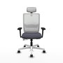 PIQUERAS Y CRESPO Silla de oficina Haches con mecanismo Sincro/Traslack Gris/Blanco