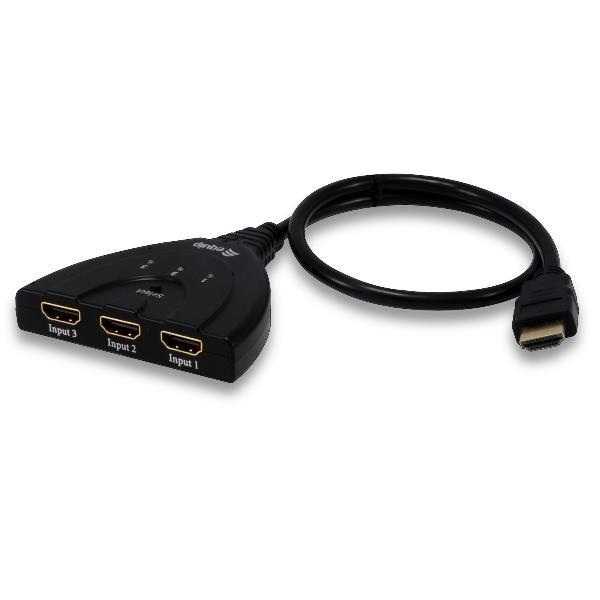 Equip Conmutador HDMI 3x1 332703 Negro