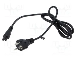 POS Cable de alimentación H03VV-F con enchufe CEE 7/7 y conector IEC C5