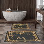 Mjölnir KT478 Juego de Alfombrillas de Baño de Lujo de 100% Poliéster, Suaves y Antideslizantes, Antibacterianas, 2 Piezas
