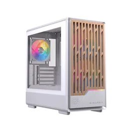 Einarex PM400 RGB White Caja Semitorre Blanca con 3 Ventiladores