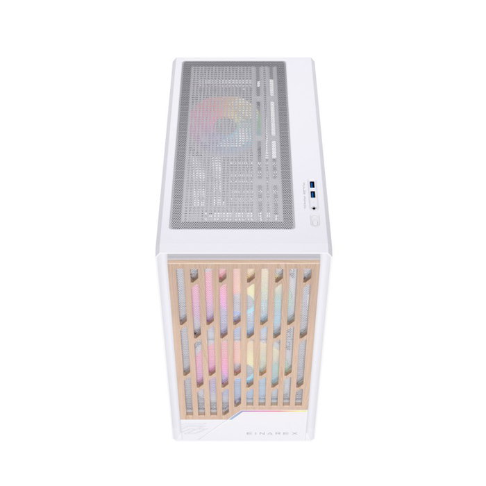 Einarex PM400 Caja micro-ATX Semitorre RGB 3 Ventiladores Blanca EXCS-PM-400R-W