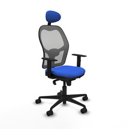 PIQUERAS Y CRESPO Silla de oficina Jorquera con mecanismo Sincro, Azul y Gris