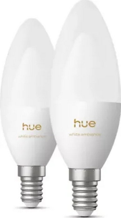 Philips Hue E14 3,7W Luz Blanca (1000-20000K) B39 Vela - Pack de 2 Philips Hue E14 3,7W Luz Blanca (1000-20000K) B39 Vela - Pack de 2