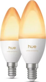 Philips Hue E14 3,7W Luz Blanca (1000-20000K) B39 Vela - Pack de 2