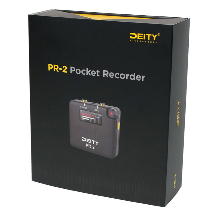 Deity PR-2 Stereo Pocket Recorder con Micrófono Lavalier en Negro Deity PR-2 Stereo Pocket Recorder con Micrófono Lavalier en Negro
