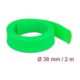DeLOCK Funda trenzada estirable 2 m x 38 mm verde