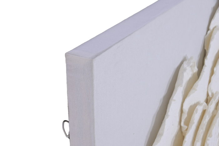 DKD Home Decor Cuadro Lienzo y Papel Mache Flor 3D Blanco 120x120x7 cm DKD Home Decor Cuadro Lienzo y Papel Mache Flor 3D Blanco 120x120x7 cm