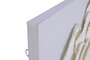 DKD Home Decor Cuadro Lienzo y Papel Mache Flor 3D Blanco 120x120x7 cm