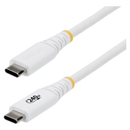StarTech Cable USB-C de 1 m con 240 W PD y silicona, Blanco