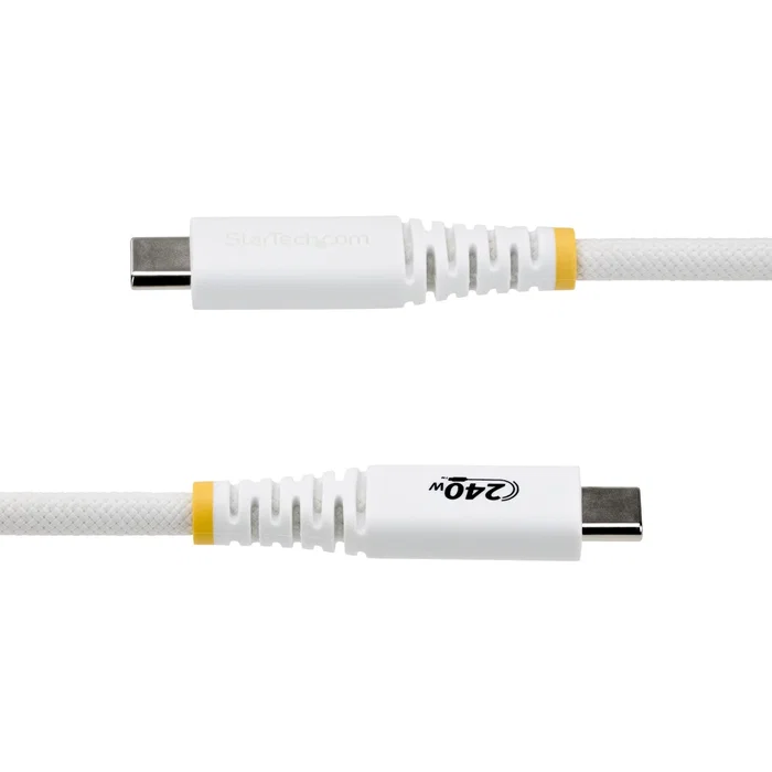 StarTech S2CEPR1MW-USB-CABLE Cable de Carga USB-C 1 m, 240 W, Blanco