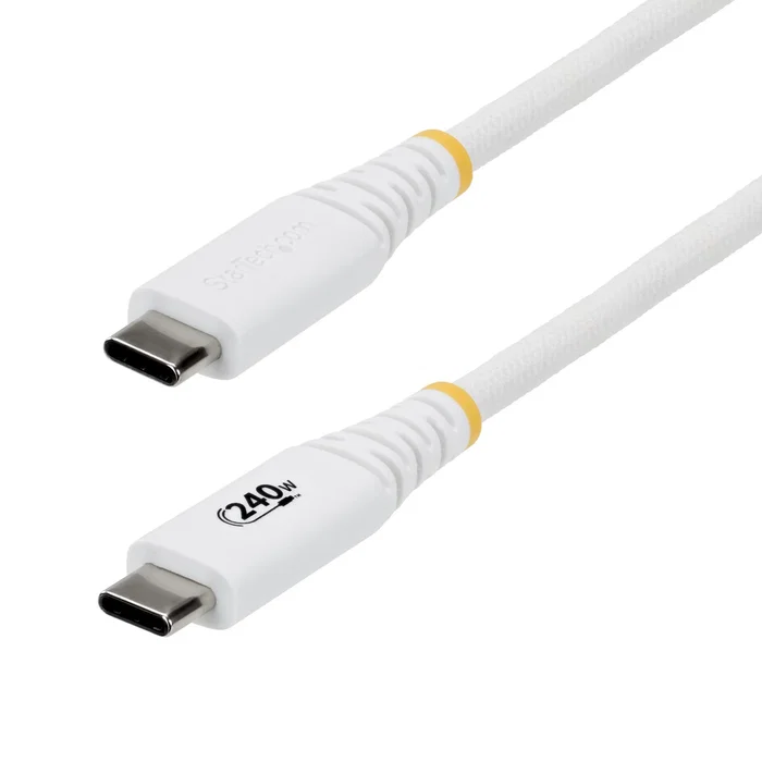 StarTech Cable de Carga USB-C 1 m 240W Blanco StarTech Cable de Carga USB-C 1 m 240W Blanco