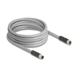 DeLOCK 80541 Cable para sensores/actuadores M12 de 5 m gris