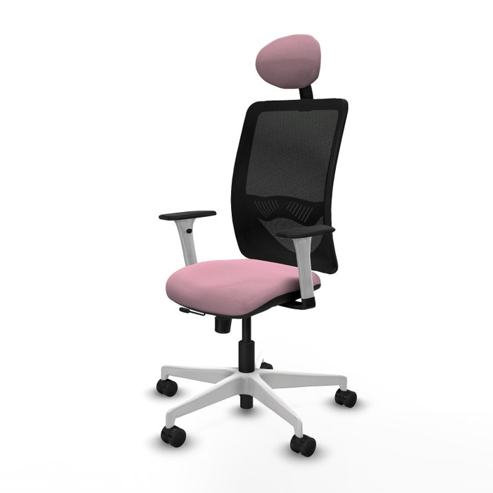 PIQUERAS Y CRESPO Silla de oficina Zulema Rosa y Negro con mecanismo Sincro/Traslack PIQUERAS Y CRESPO Silla de oficina Zulema Rosa y Negro con mecanismo Sincro/Traslack