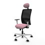 PIQUERAS Y CRESPO Silla de oficina Zulema Rosa y Negro con mecanismo Sincro/Traslack