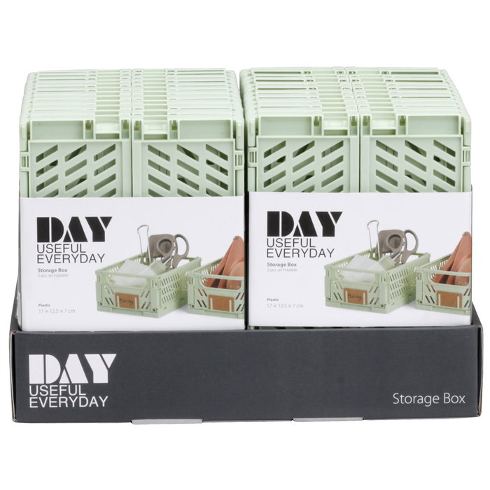 Juego De 2 Caja Plegable 17X12,5 Min Day Juego De 2 Caja Plegable 17X12,5 Min Day