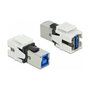 DeLOCK Módulo Keystone USB A Buchse a USB B Buchse 5 Gbps Blanco 86394