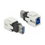 DeLOCK Módulo Keystone USB A Buchse a USB B Buchse 5 Gbps Blanco 86394