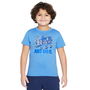 Camiseta de Manga Corta Infantil Nike Nkb Music Boxy Pals Ss Tee Azul M
