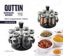 Quttin Set-6 Especieros Vidrio con Soporte 19.3 cm Ancho x 16.8 cm Alto x 19.3 cm Largo (8 Unidades)
