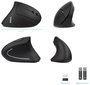 Tooq Ratón Inalámbrico Ergonómico Vertical TQMWG-1104-B 3200 DPI Negro
