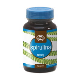 Naturmil Espirulina 400 mg 90 Cápsulas Complemento Alimenticio Saciedad Antioxidante