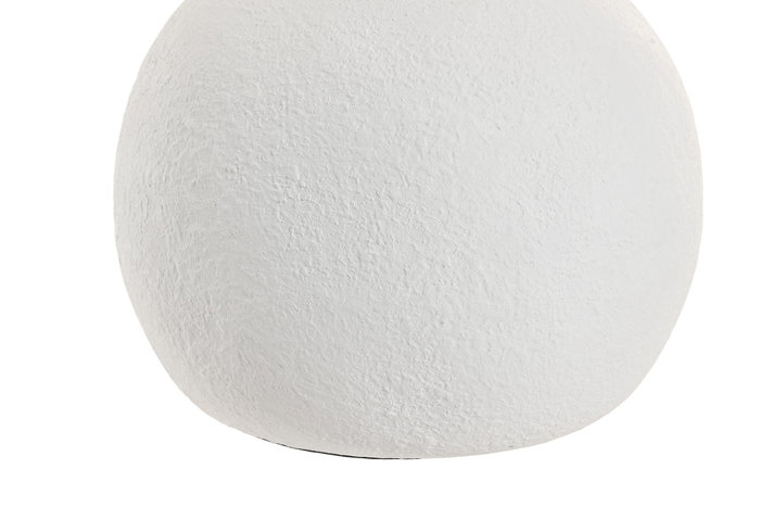 DKD Home Decor Lámpara de Sobremesa de Cerámica y Poliéster Blanca